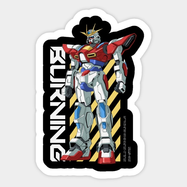 Build Burning Gundam Sticker by Shapwac12